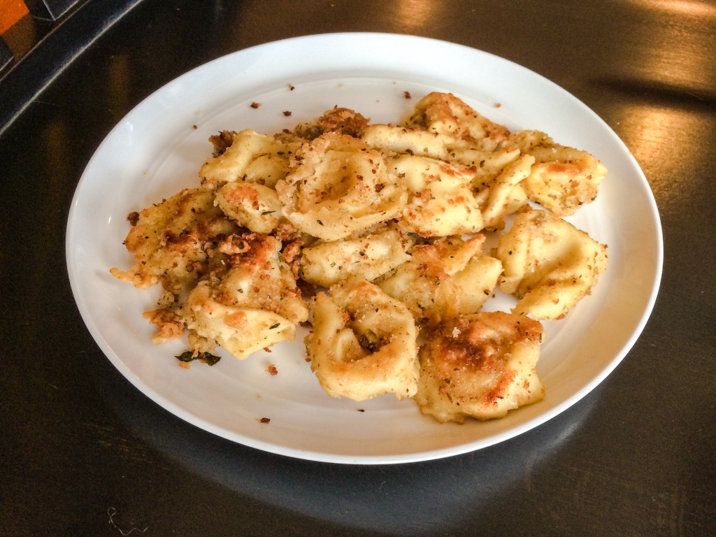 Fried Cheese Tortellini by eatingwithangie.com